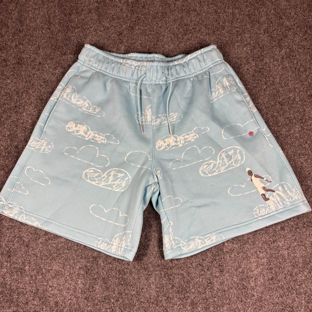 Jordan‎ Flight Fleece Shorts Womens Medium Blue Cloud Print DZ3363-464 NWT